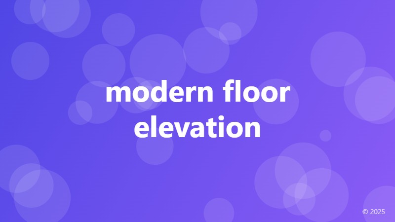modern floor elevation
