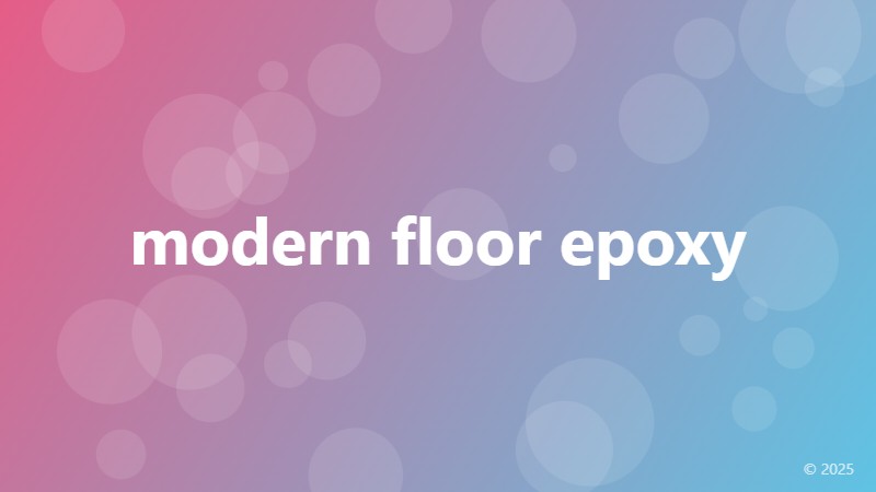 modern floor epoxy