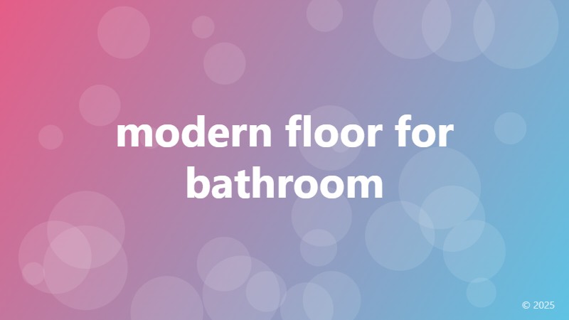 modern floor for bathroom