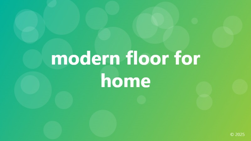 modern floor for home