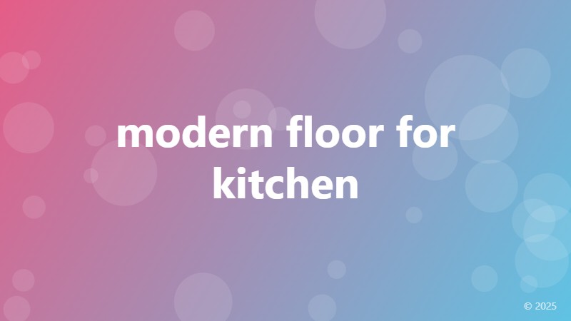 modern floor for kitchen