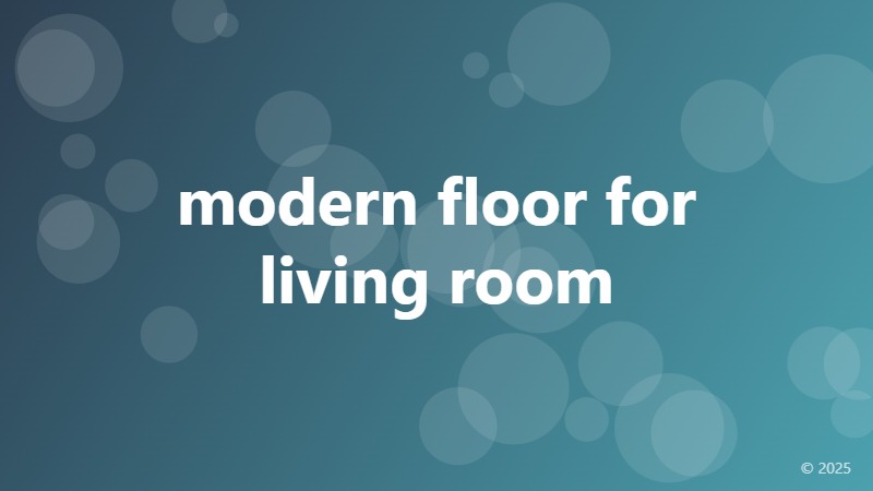 modern floor for living room