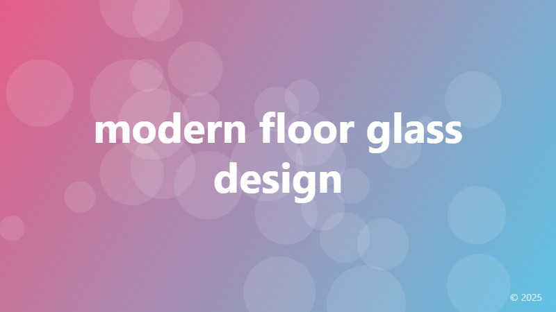 modern floor glass design