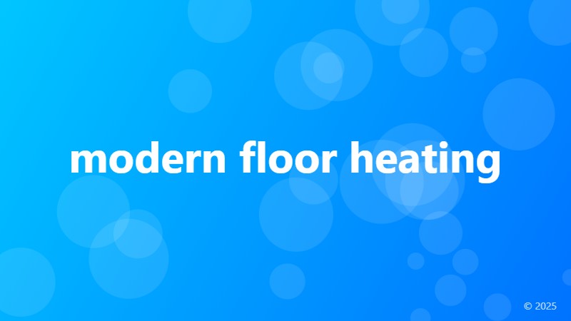 modern floor heating