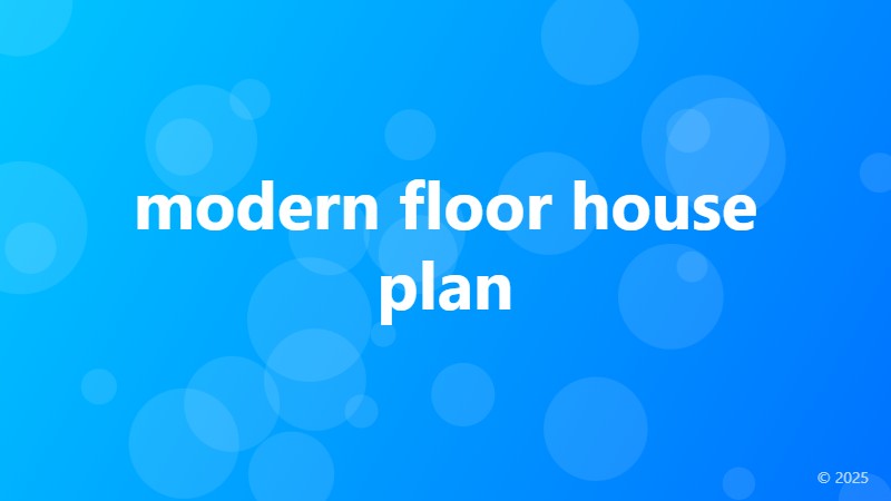 modern floor house plan