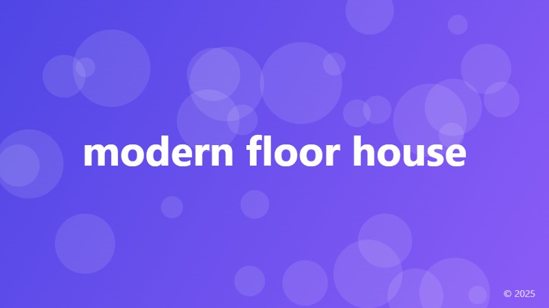 modern floor house