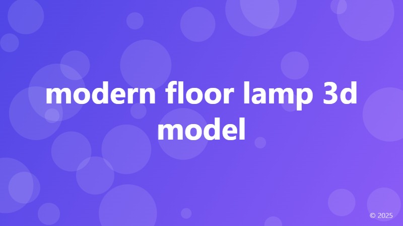 modern floor lamp 3d model