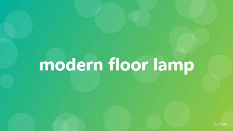 modern floor lamp