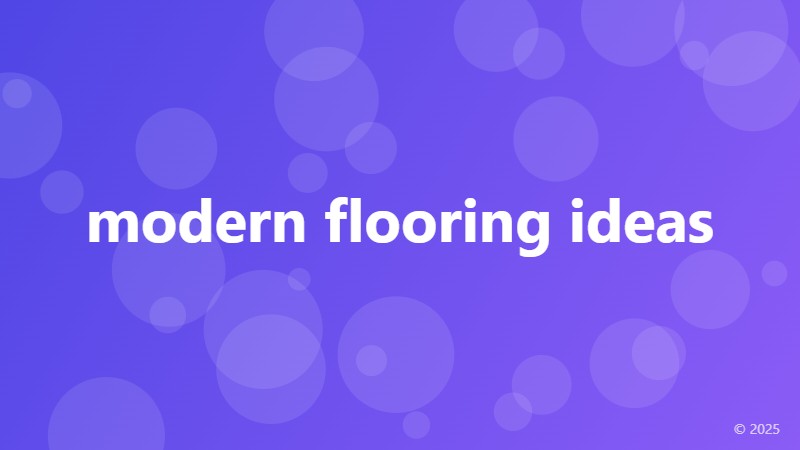 modern flooring ideas