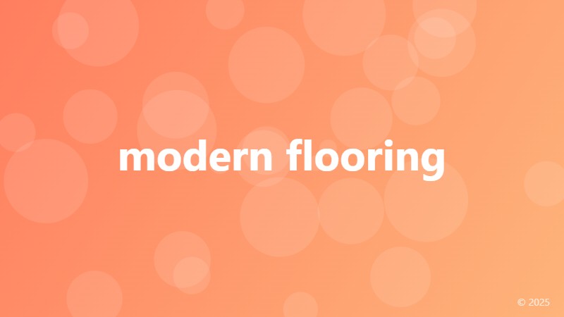 modern flooring