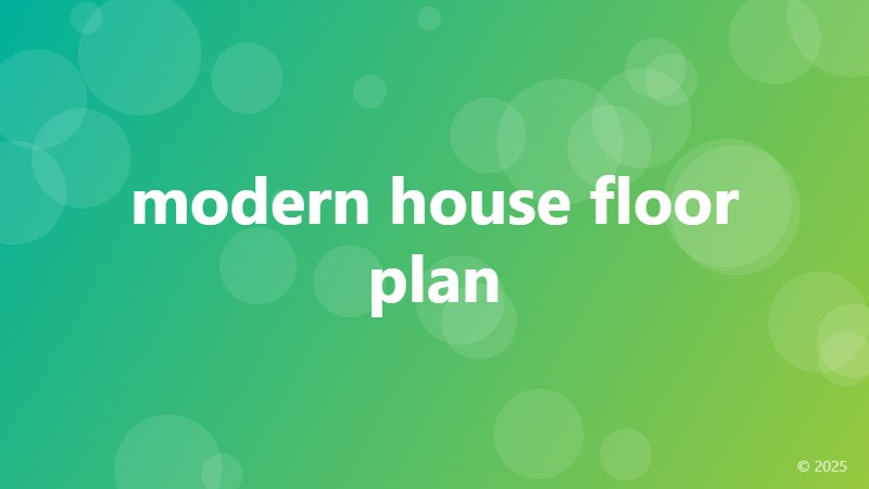 modern house floor plan