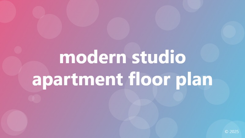 modern studio apartment floor plan