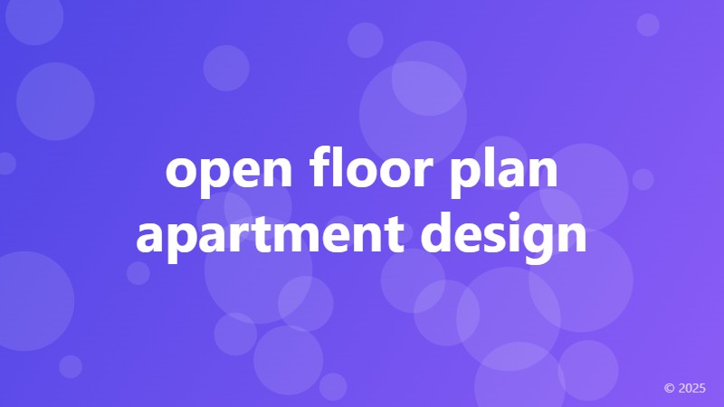 open floor plan apartment design