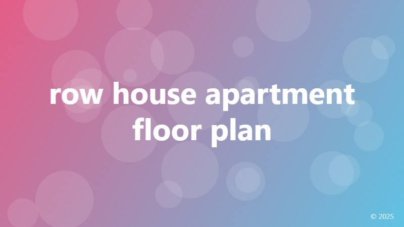 row house apartment floor plan